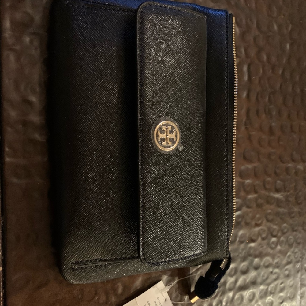 Tory Burch Robinson Zip Pouch - Black